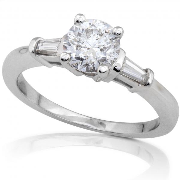 Certified 14K White Gold Engagement ring 1 1/4 carat TW